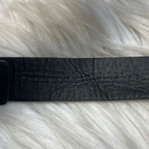 Deena & Ozzy MEOW Fashion Belt Black and Gold Small - Picture 4 of 8